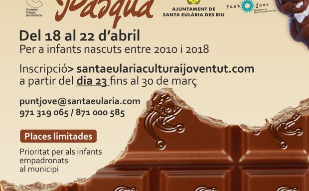 L'Ajuntament organitza entre el 18 i 22 d'abril les ‘Escoles de Pasqua’ per a facilitar la conciliació a les famílies durant les vacances escolars