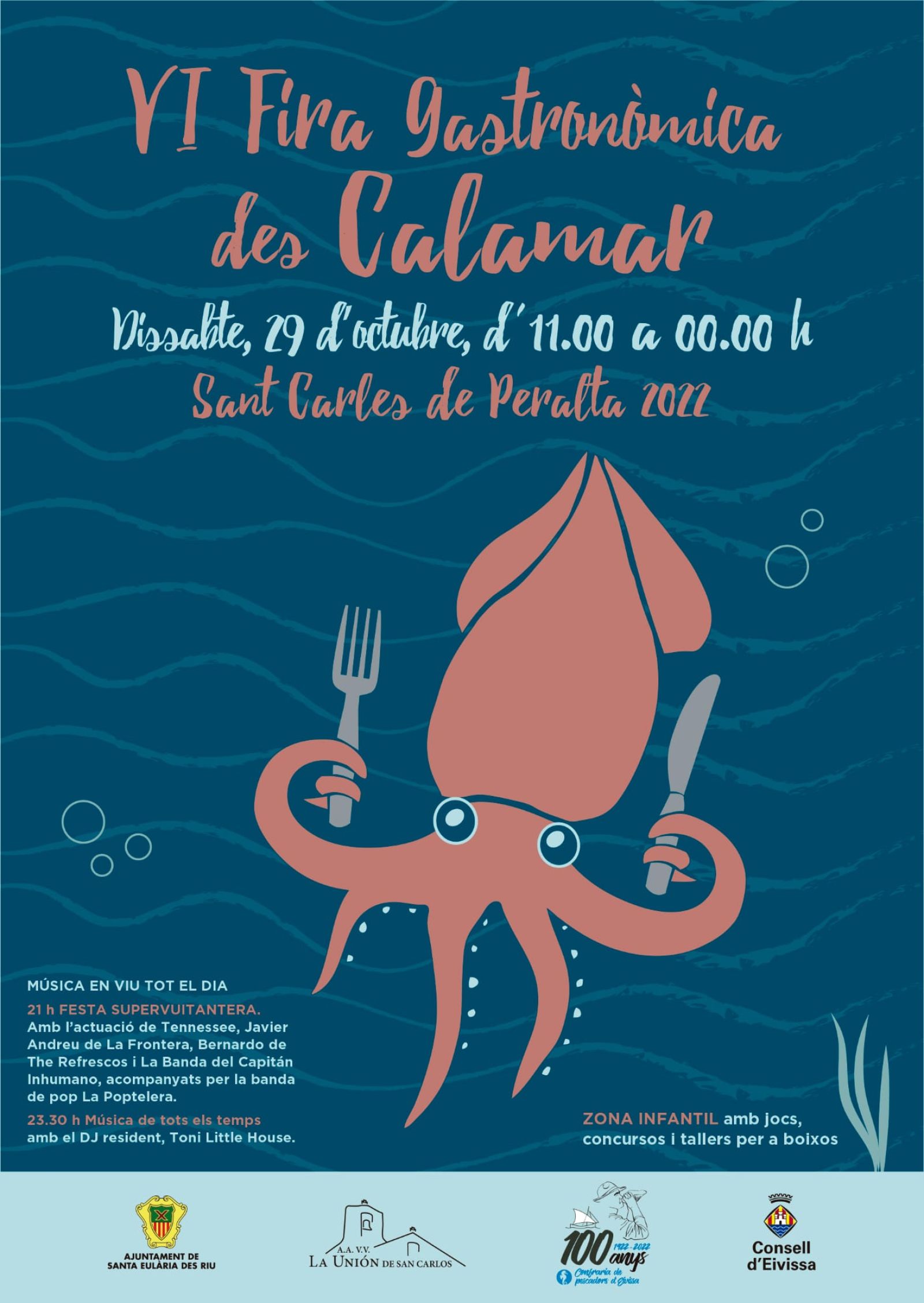 La Fira Gastronòmica des Calamar torna el dissabte a Sant Carles amb una tona de producte i unes 8.000 tapes