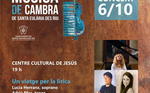 La soprano eivissenca Lucía Herranz inaugura aquest diumenge el Festival de Música de Cambra amb un recital de duetos i àries al costat del tenor Adrià Mas i la pianista Olga Kobékina