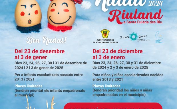 El 29 de novembre s'obre el periode d'inscripció per a les Escoles de Nadal que s'allarguen a vuit dies