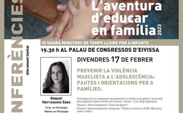 Prevenir la violència masclista en l'adolescència, tema de la segona conferència de ‘L’Aventura d’Educar en Família’ 2023