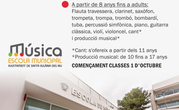 Als descomptes del 50% per a famílies nombroses i jubilats l'Escola de Música suma enguany les mateixes rebaixes per a famílies monoparentals i persones amb discapacitat