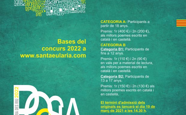 Ampliat fins al 31 de març el termini per a presentar originals a l'edició XXV del Concurs Puig de Missa de Poesia