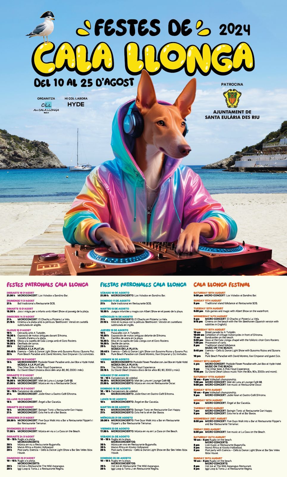 La música, les jornades esportives i la tradició eivissenca marquen l'agenda d'activitats de les festes de Cala Llonga 2024