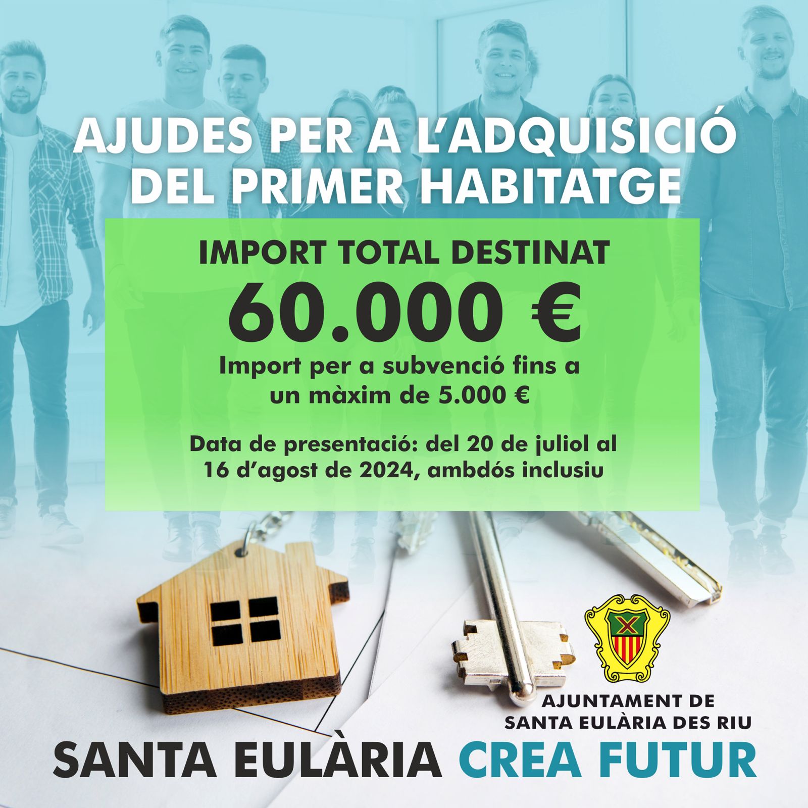 L'Ajuntament augmenta un 66% les ajudes a la compra de primer habitatge fins als 5.000 euros