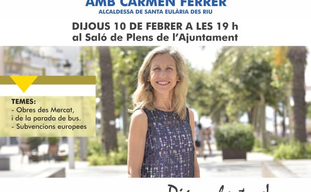 Reunió oberta de 'Digues la Teua' amb l'alcaldessa Carmen Ferrer a vesins i comerciants des Mercat