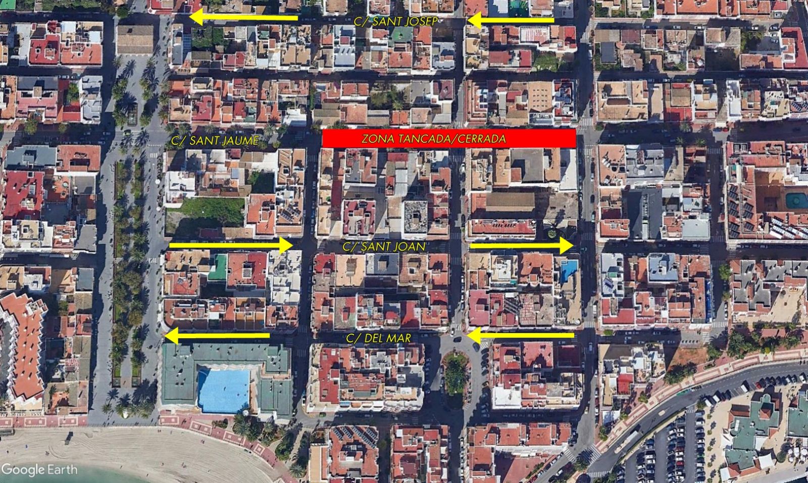 El dilluns 21 de març s'inicia la repavimentació de l'encreuament entre carrer Sant Jaume i Isidor Macabich