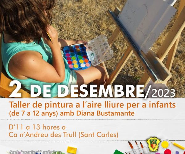 Taller de pintura para niños en Ca n'Andreu des Trull el 2 de diciembre