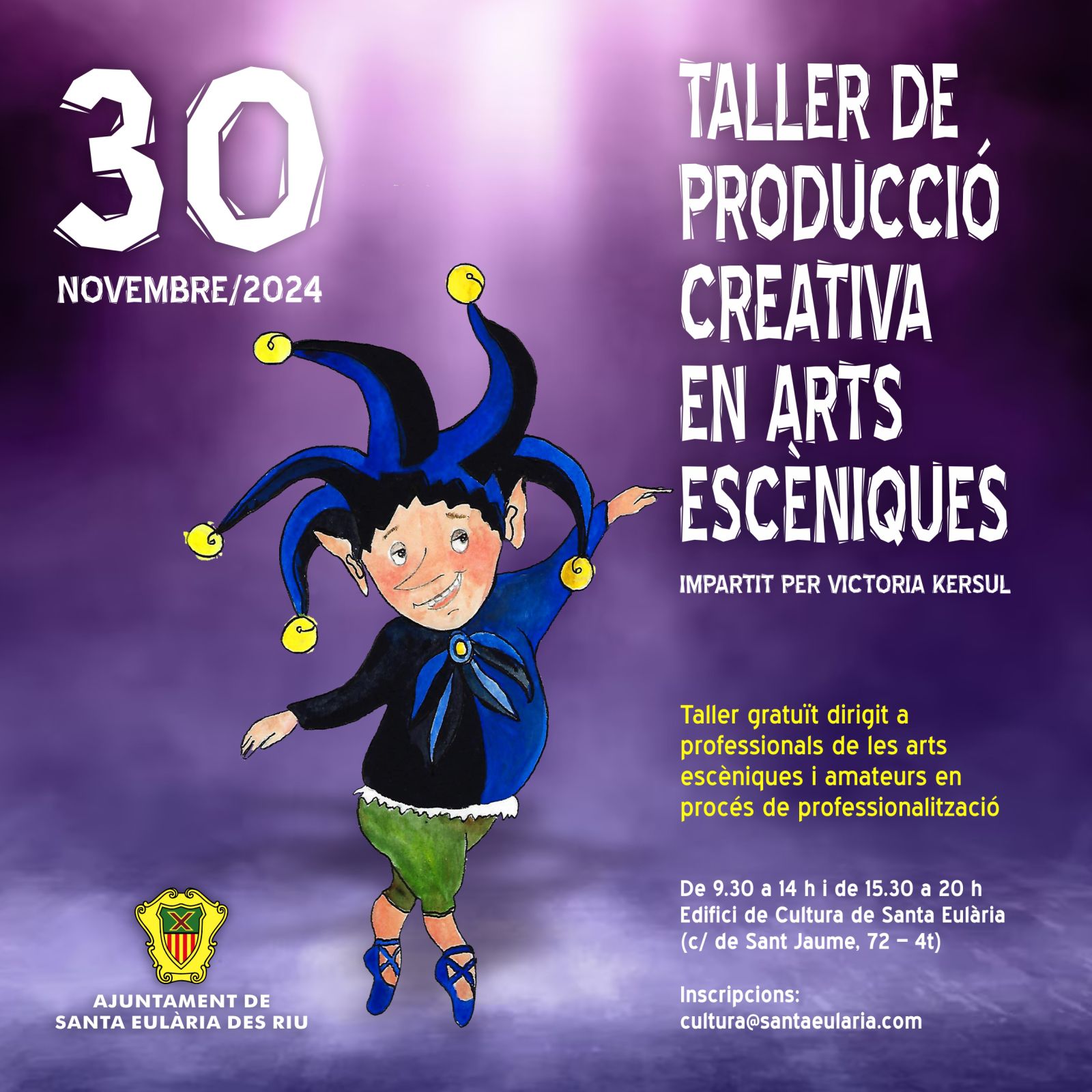 El departament de Cultura organitza un taller gratuït de producció creativa en arts escèniques