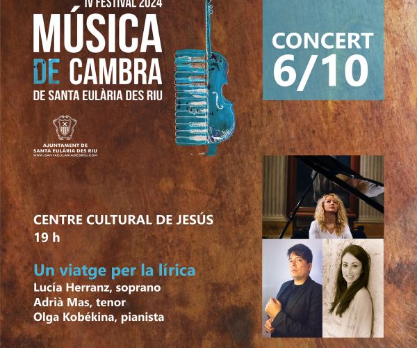 La soprano eivissenca Lucía Herranz inaugura aquest diumenge el Festival de Música de Cambra amb un recital de duetos i àries al costat del tenor Adrià Mas i la pianista Olga Kobékina