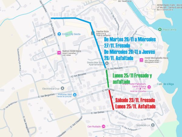 Restriccions parcials de trànsit i estacionament per l'asfaltat del carrer Margalides de es Puig d’en Fita/Siesta