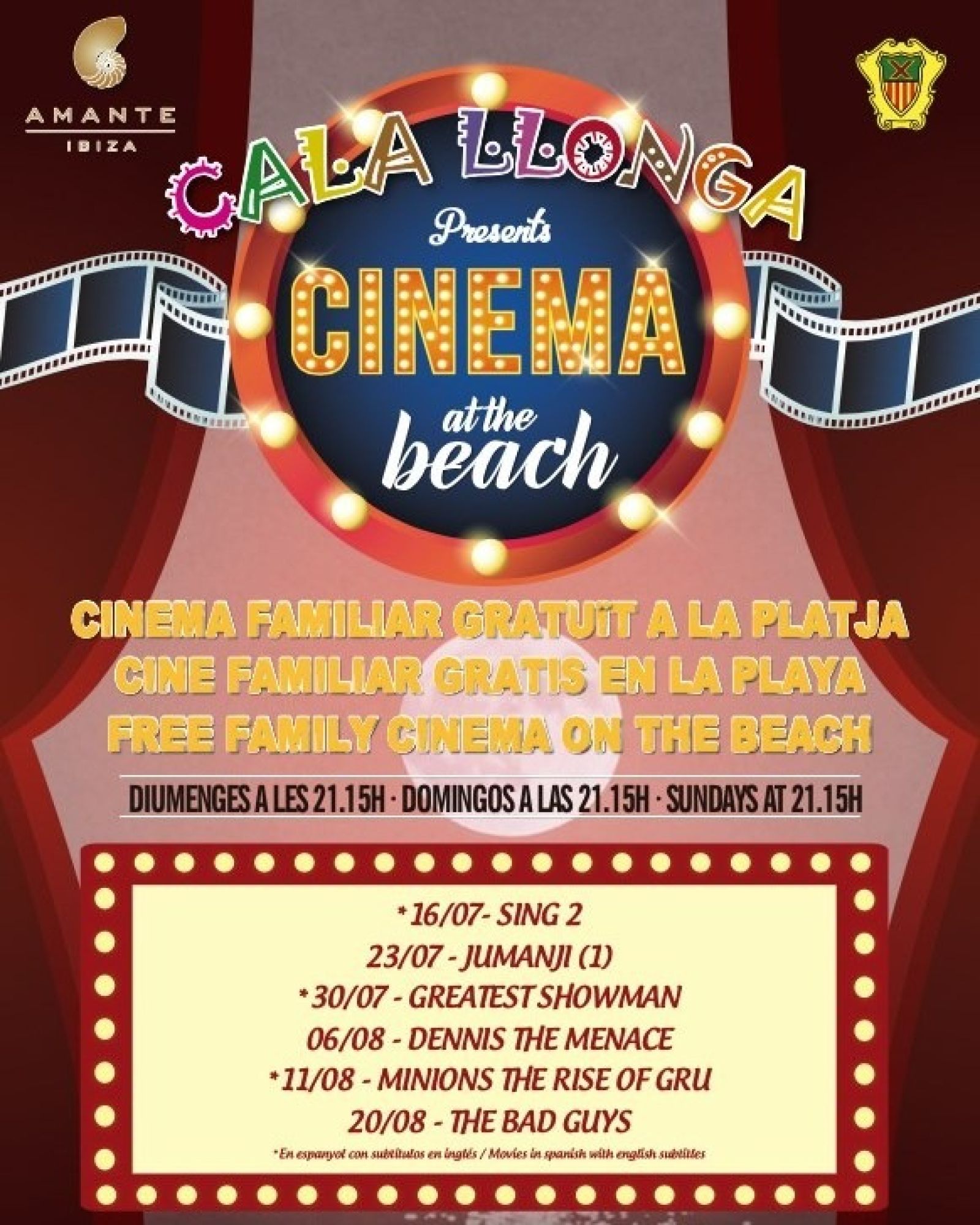 Cinema a la fresca a Cala Llonga