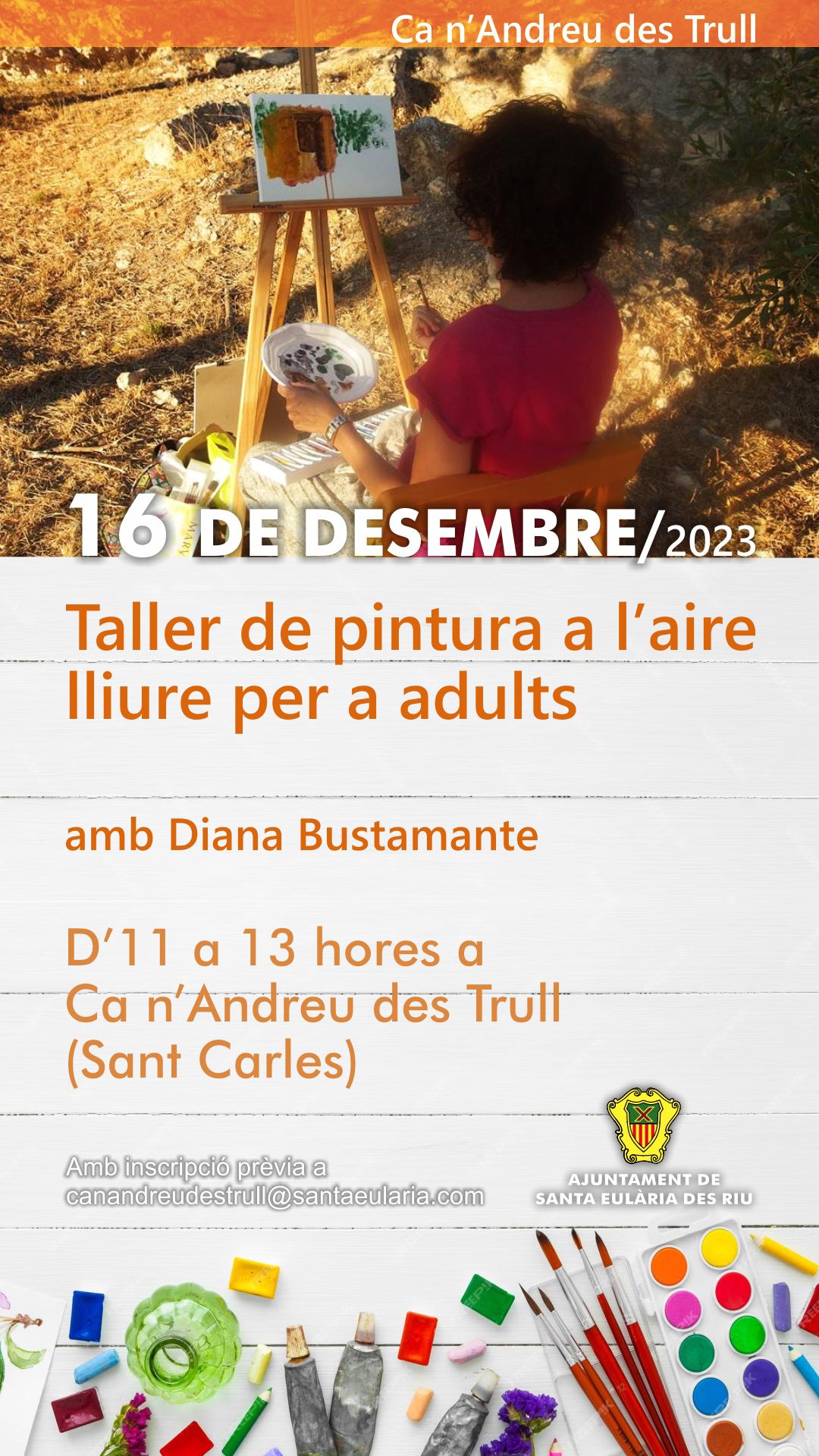 Taller de pintura a l'aire lliure per a adults a Ca n’Andreu des Trull