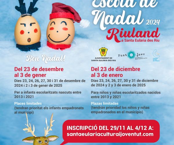 El 29 de noviembre se abre el periodo de inscripción para las Escuelas de Navidad que se alargan a ocho días