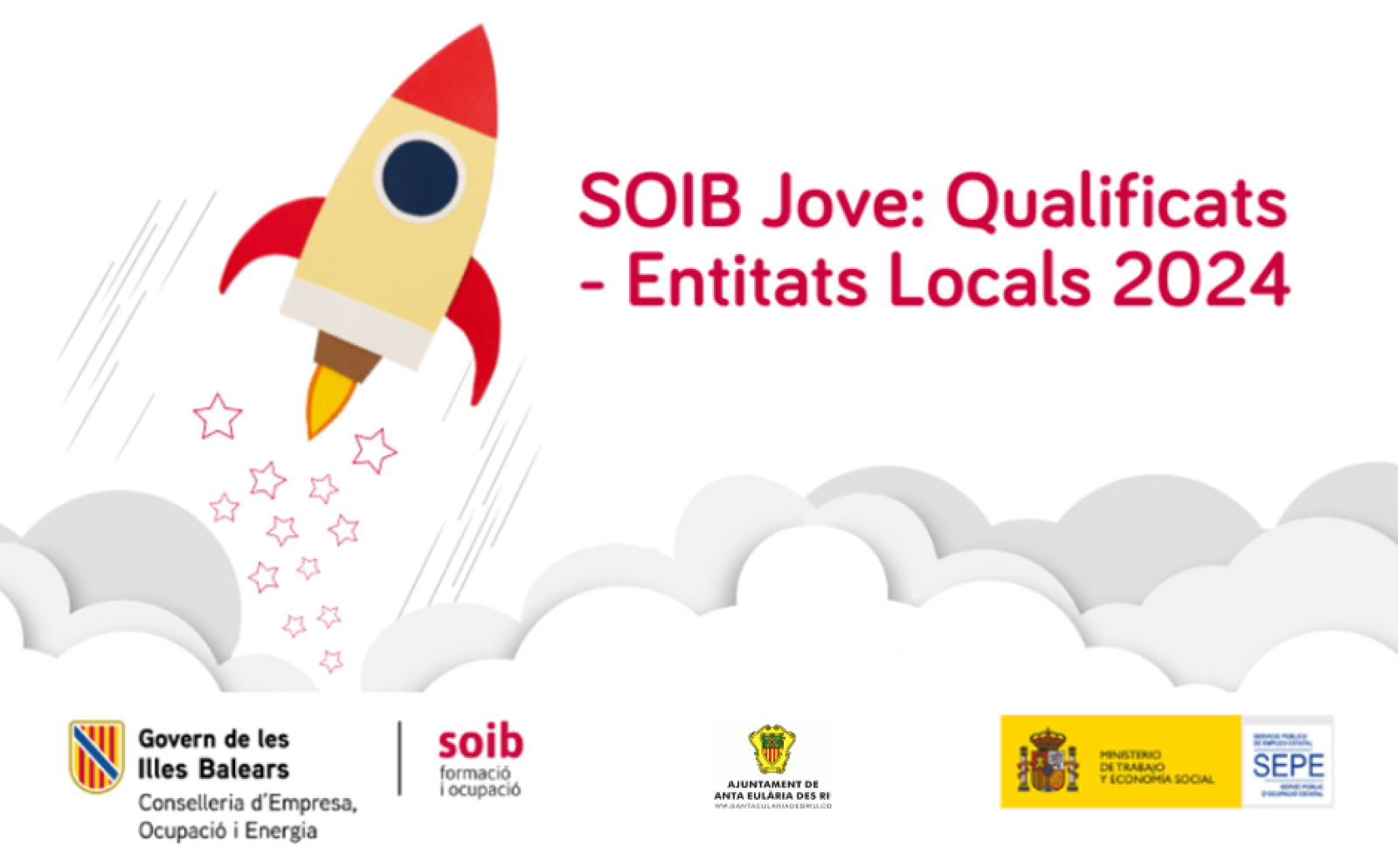 L’Ajuntament de Santa Eulària des Riu i el SOIB ofereixen vuit places de treball per a menors de 30 anys dins del programa ‘SOIB Jove: Qualificats-Entitats Locals 2024’