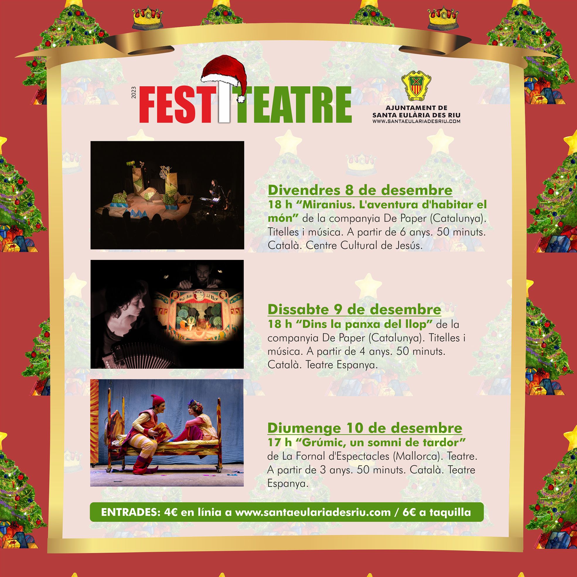 Contacontes i teatre infantil per a passar un pont de luxe a Santa Eulària amb el FestiContes i el FestiTeatre