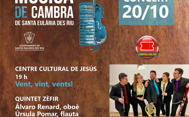 El Festival de Música de Cambra arriba aquest diumenge amb una sessió de vent fusta amb el trompa eivissenc Irlim Pulgarín i el seu Quintet Zèfir