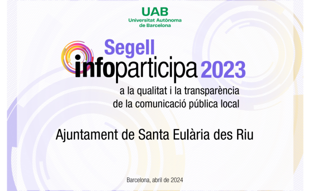 La Universitat Autònoma de Barcelona posiciona per quart any consecutiu a l'Ajuntament de Santa Eulària com el més transparent de Balears