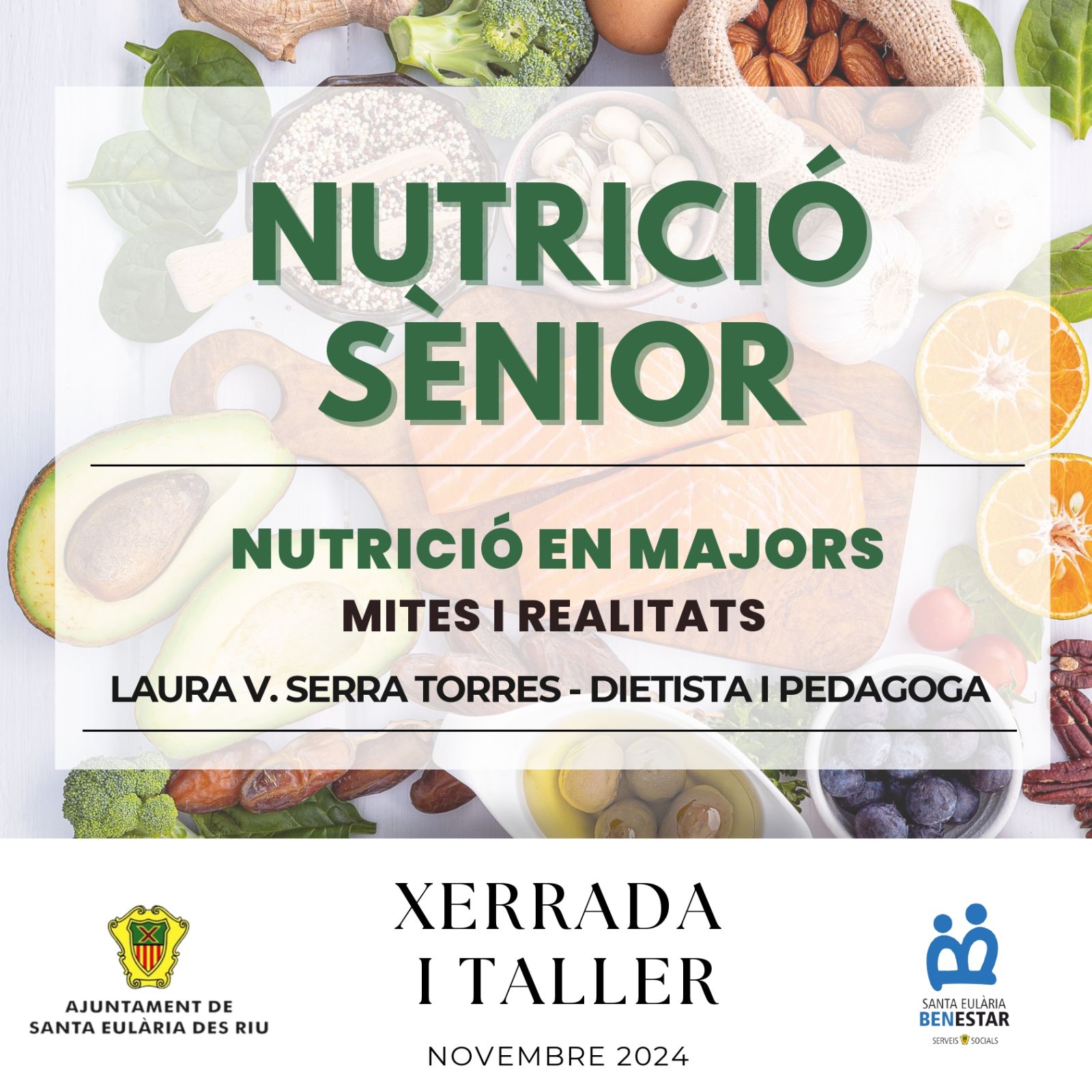 El departament de Benestar Social organitza tres xerrades de ‘nutrició sènior’ per als majors del municipi